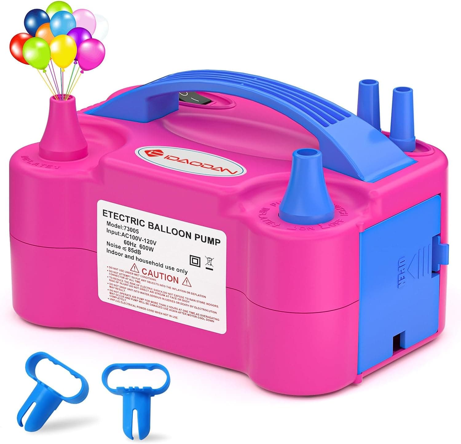 IDAODAN Electric Balloon Pump, Portable Electric Balloon Blower Machine Balloon Air Pump